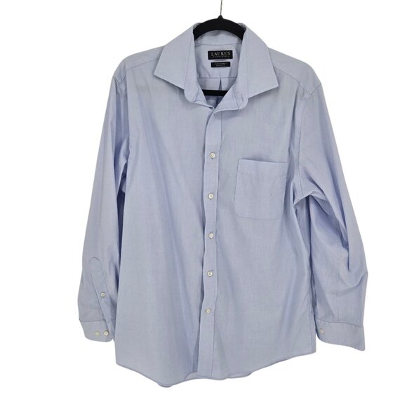 Lauren Ralph Lauren black label mens large 16 32 33 blue long sleeve button up